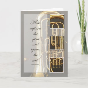 Carte Anniversaire de musique d'euphonium