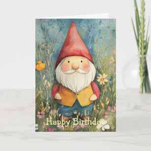 Carte Anniversaire de Nain de Jardin