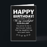 Carte anniversaire de naissance<br><div class="desc">belle-fille cartes de voeux d'anniversaire,  cartes de gendre amusantes</div>