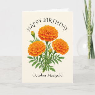 Carte Anniversaire de naissance de la Souci d'Octobre