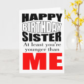 Carte anniversaire de naissance de sœur drôle (Fleur jaune)