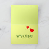 Carte Anniversaire de naissance Fun Cute Grenouille Cart (Intérieur)