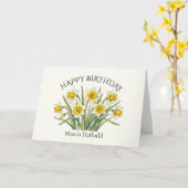 Carte Anniversaire de naissance narcisse de mars (Fleur jaune)