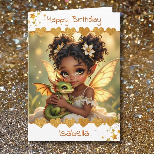 Carte Anniversaire de naissance sur le thème de la fée e