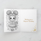 Carte Anniversaire de naissance sur le thème de la fée e (Intérieur)