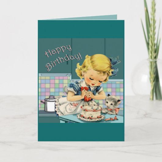 Carte Anniversaire de naissance vintage (Devant)