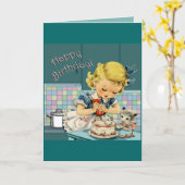 Carte Anniversaire de naissance vintage (Fleur jaune)