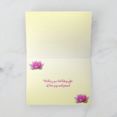 Carte Anniversaire de nénuphar (Intérieur)