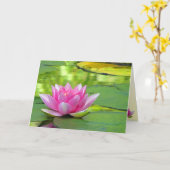 Carte Anniversaire de nénuphar (Fleur jaune)