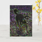 Carte Anniversaire de Neon Canine (Fleur jaune)