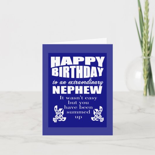 Carte Anniversaire de neveu (Devant)