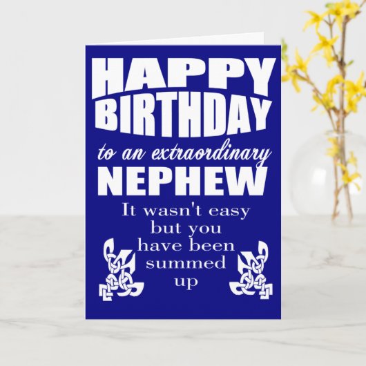 Carte Anniversaire de neveu (Fleur jaune)