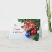 Carte Anniversaire de Noël Double la fête (Devant)