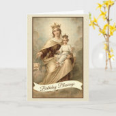 Carte Anniversaire de Notre-Dame du Mont Carmel (Fleur jaune)
