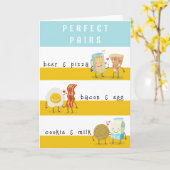 CARTE ANNIVERSAIRE DE PAIRE PARFAITE AMUSANTE (Fleur jaune)