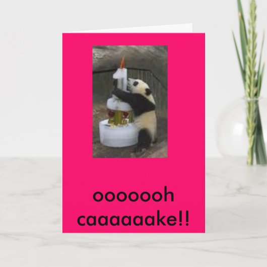 Carte anniversaire de panda (Devant)
