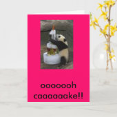 Carte anniversaire de panda (Fleur jaune)