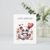 Carte Anniversaire de Panda Pilote (Debout devant)