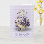 Carte Anniversaire de Pansy pour fille (Fleur jaune)