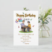 Carte Anniversaire de papa (Debout devant)