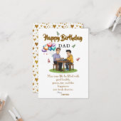 Carte Anniversaire de papa (Devant/Arrière en situation)