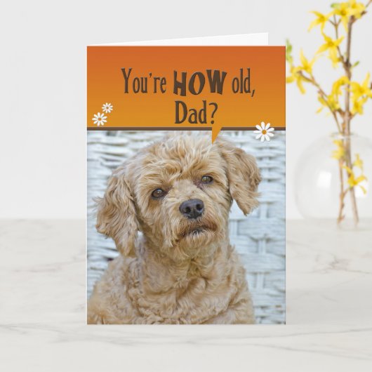 Carte Anniversaire de papa (Fleur jaune)