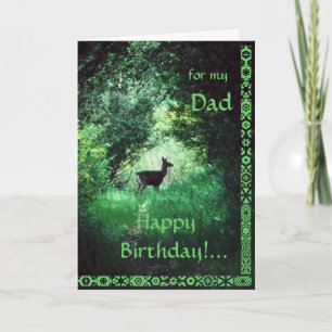 Carte Anniversaire de papa : Cerf dans les bois