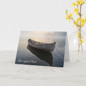 Carte Anniversaire de papa Rustic Old Rowboat (Fleur jaune)