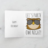 Carte Anniversaire de Party Owl (Intérieur)