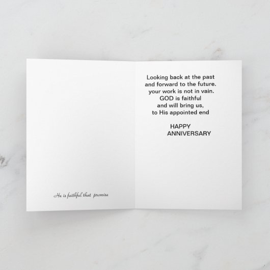 Carte Anniversaire de pasteur (Intérieur)