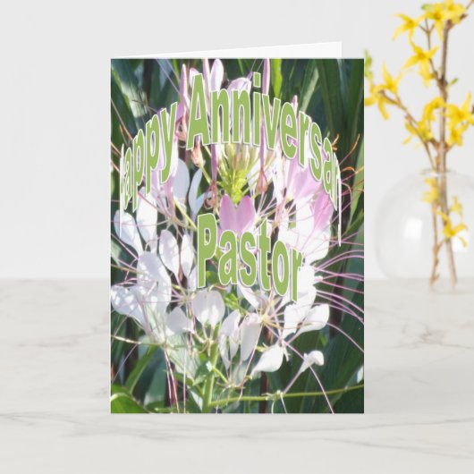 Carte Anniversaire de pasteur (Fleur jaune)