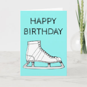 Carte Anniversaire de patinage artistique de patinage de