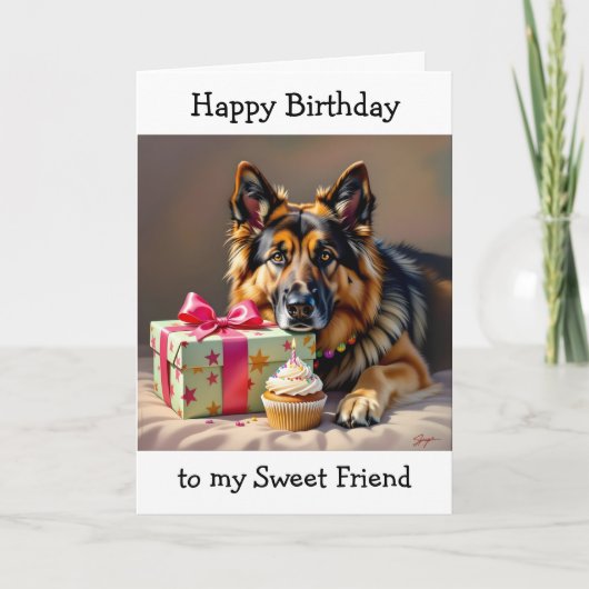Carte Anniversaire de Paw-some pour Ami | Berger Alleman (Devant)