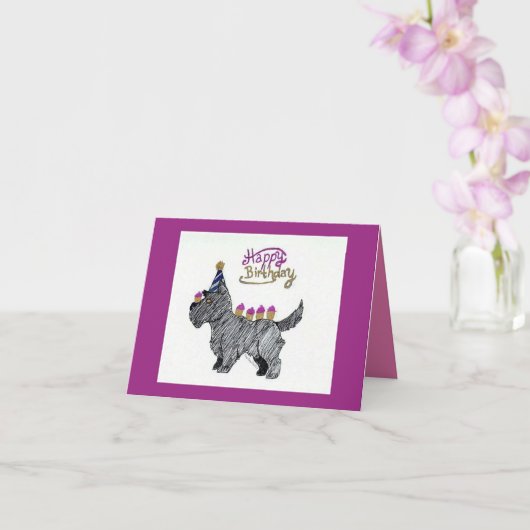 Carte Anniversaire de Pawsome (Orchidée)