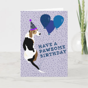 Carte Anniversaire de Pawsome de Coonhound de marcheur