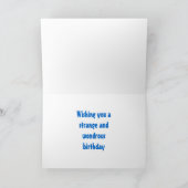 Carte Anniversaire de pêche de jour étrange (Intérieur)