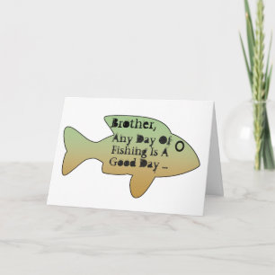 Carte Anniversaire de pêche pour un frère, grand poisson