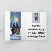 Carte Anniversaire de Penguin Love Aurora Personna (Intérieur)