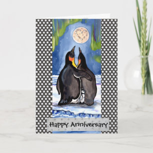 Carte Anniversaire de Penguin Love Aurora Personna