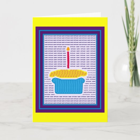 Carte anniversaire de petit gâteau (Devant)