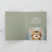 Carte Anniversaire de petite-fille Chat drôle Souriante (Intérieur)