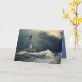Carte Anniversaire de phare (Fleur jaune)