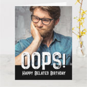 Carte Anniversaire De Photo Et De Typographie (Fleur jaune)