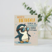 Carte Anniversaire de Pingouin de Chick le plus fr (Debout devant)