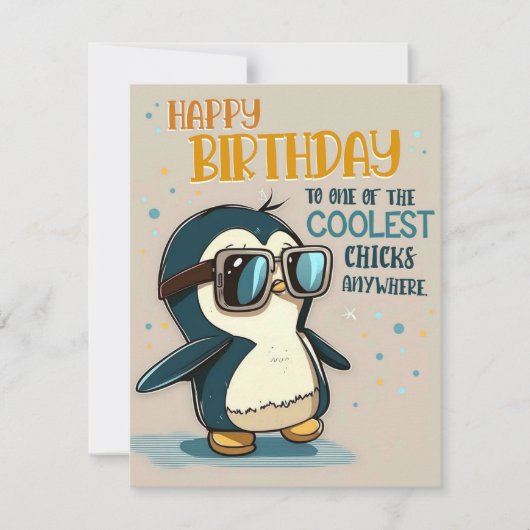 Carte Anniversaire de Pingouin de Chick le plus fr (Devant)