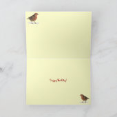 Carte Anniversaire de pinson de Chambre (Intérieur)