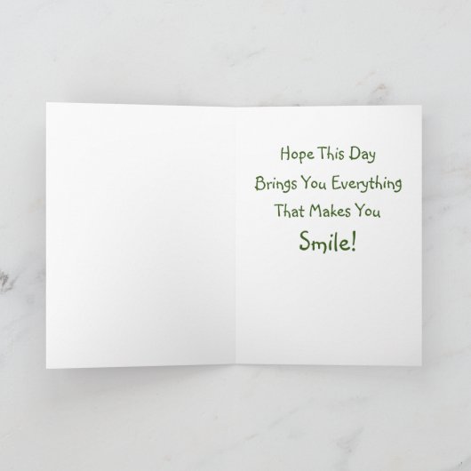 Carte Anniversaire de Pitbull blanc (Intérieur)