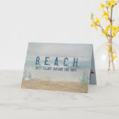 Carte anniversaire de plage (Fleur jaune)