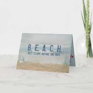 Carte anniversaire de plage