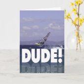 Carte Anniversaire de planche à voile pour lui (Fleur jaune)